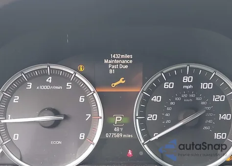 2016 Acura Tlx V6 Tech z USA, uszkodzony, nr VIN 19UUB2F54GA008845